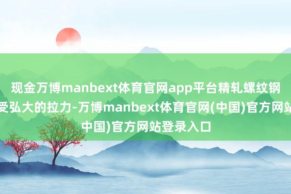 现金万博manbext体育官网app平台精轧螺纹钢筋不错承受弘大的拉力-万博manbext体育官网(中国)官方网站登录入口