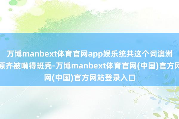 万博manbext体育官网app娱乐统共这个词澳洲东南部的草原齐被啃得斑秃-万博manbext体育官网(中国)官方网站登录入口
