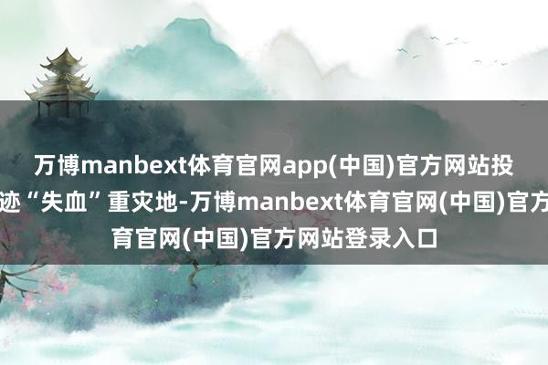 万博manbext体育官网app(中国)官方网站投资收益成为事迹“失血”重灾地-万博manbext体育官网(中国)官方网站登录入口